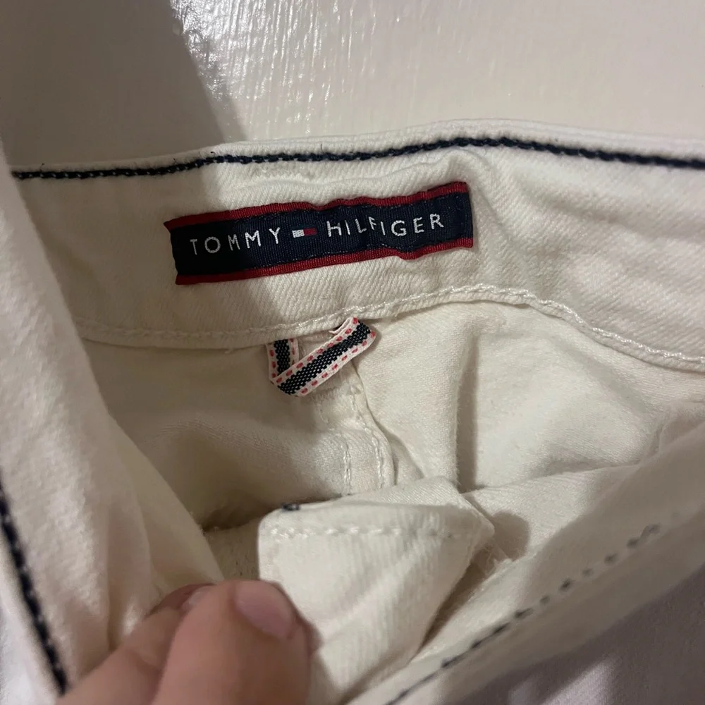 Tommy Hilfiger White Denim Mini Skirt - Picture 2 of 3
